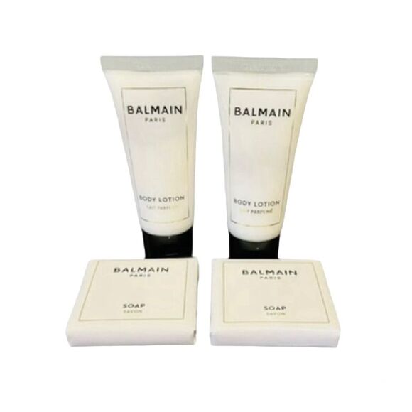 Balmain Paris Luxury Travel Toiletry Set (2 Lotions & 2 Soaps) - Picture 2 of 12